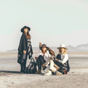 WESTERLIND Wool Felt Hat With Cord & Pom Poms Gray